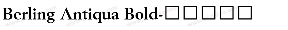 Berling Antiqua Bold字体转换